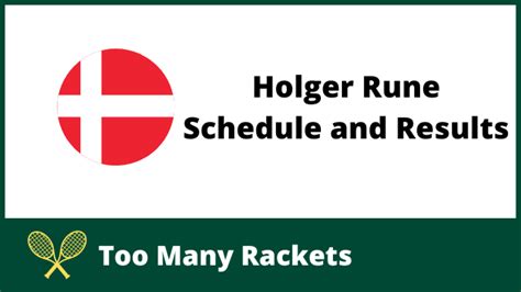 Holger rune schedule